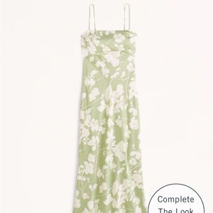 NWT - Abercrombie Satin Slip Midi Dress